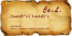 Csatári Lestár névjegykártya